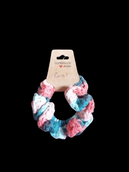 Small Coral Scrunchie