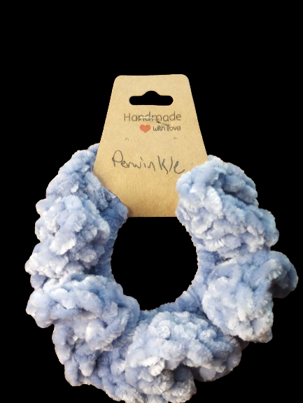 Small Periwinkle Velvet Scrunchie