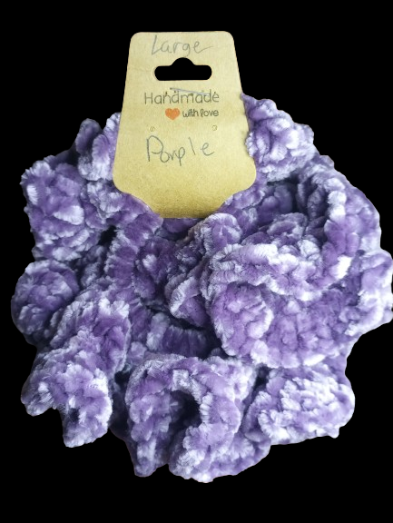 Large Purple Velvet Scrunchie