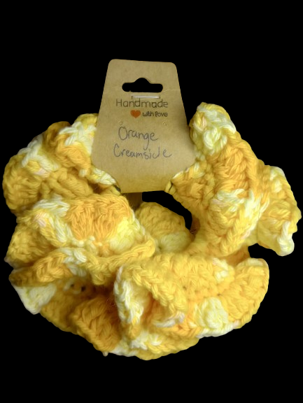 Large Orange Creamsicle Scrunchie