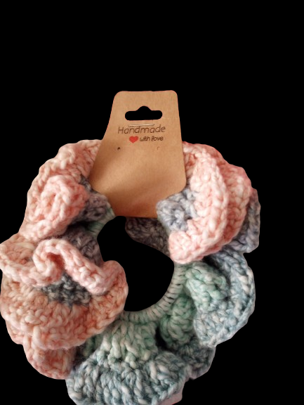 Large Pink/Blue Scrunchie