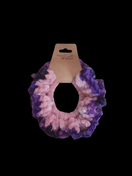 Small Velvet Purple/Pink Scrunchie